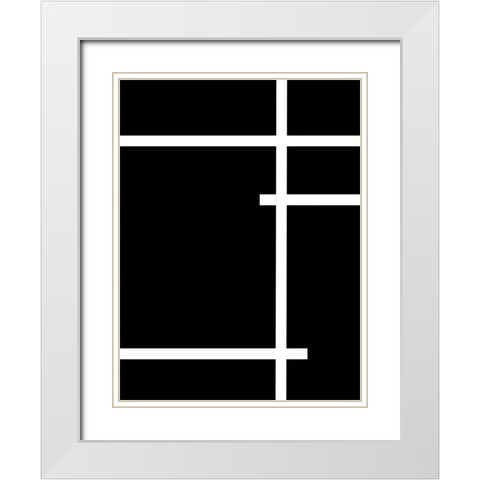 Criss Cross Reverse White Modern Wood Framed Art Print with Double Matting by Alpenglow Workshop