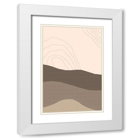 Dry Desert Lands I White Modern Wood Framed Art Print with Double Matting by Alpenglow Workshop
