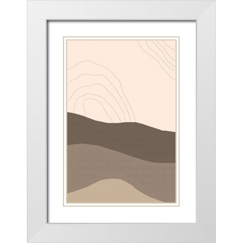 Dry Desert Lands I White Modern Wood Framed Art Print with Double Matting by Alpenglow Workshop