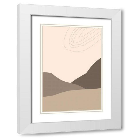 Dry Desert Lands III White Modern Wood Framed Art Print with Double Matting by Alpenglow Workshop
