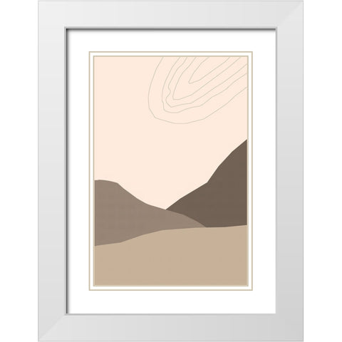 Dry Desert Lands III White Modern Wood Framed Art Print with Double Matting by Alpenglow Workshop