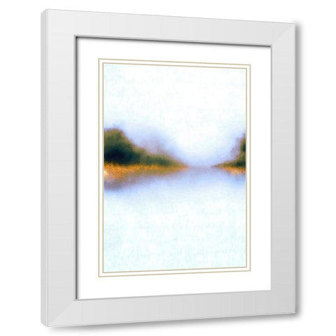 Early Morning Vista I White Modern Wood Framed Art Print with Double Matting by Alpenglow Workshop