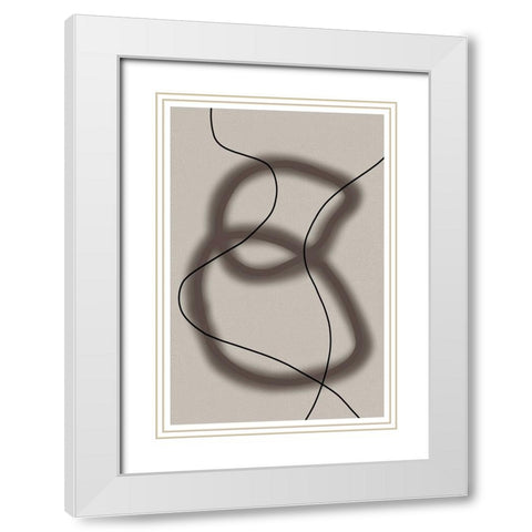 Forms and Figures White Modern Wood Framed Art Print with Double Matting by Alpenglow Workshop
