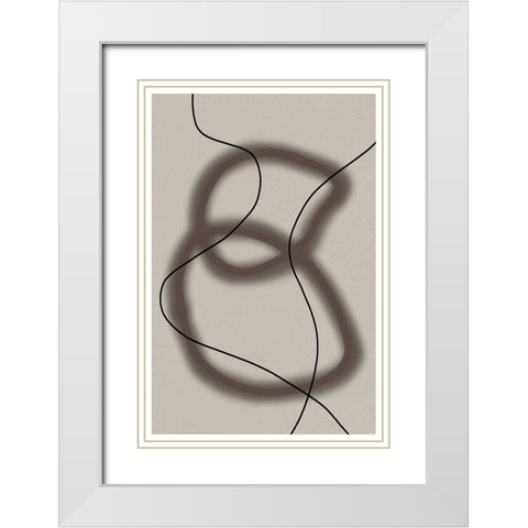Forms and Figures White Modern Wood Framed Art Print with Double Matting by Alpenglow Workshop