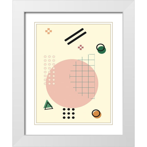 Geometric Arrangment I White Modern Wood Framed Art Print with Double Matting by Alpenglow Workshop