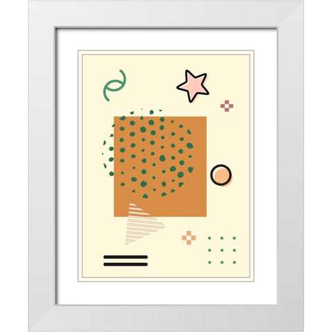 Geometric Arrangment II White Modern Wood Framed Art Print with Double Matting by Alpenglow Workshop