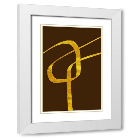 Golden Knot White Modern Wood Framed Art Print with Double Matting by Alpenglow Workshop