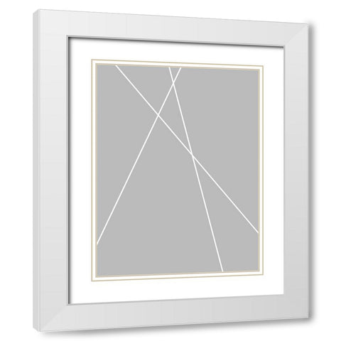 Pickup Sticks I White Modern Wood Framed Art Print with Double Matting by Alpenglow Workshop