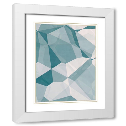 Planes and Facets White Modern Wood Framed Art Print with Double Matting by Alpenglow Workshop