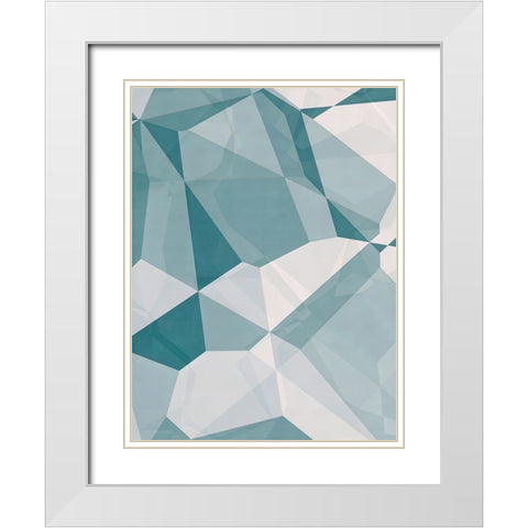 Planes and Facets White Modern Wood Framed Art Print with Double Matting by Alpenglow Workshop