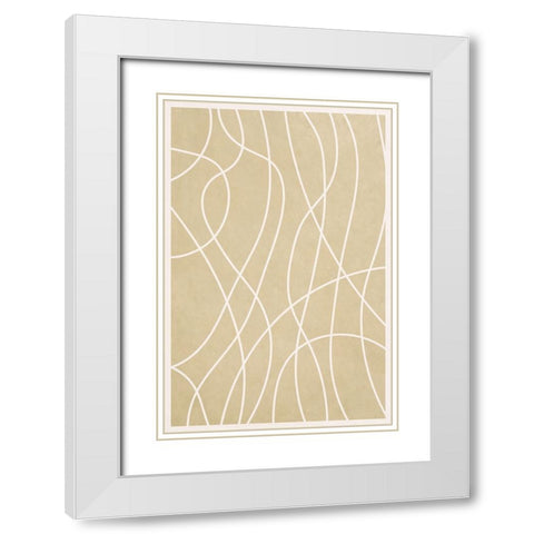 Spaghetti Strands I White Modern Wood Framed Art Print with Double Matting by Alpenglow Workshop