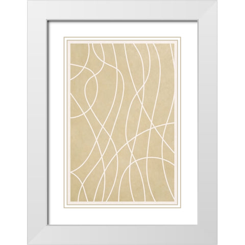 Spaghetti Strands I White Modern Wood Framed Art Print with Double Matting by Alpenglow Workshop