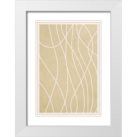Spaghetti Strands II White Modern Wood Framed Art Print with Double Matting by Alpenglow Workshop