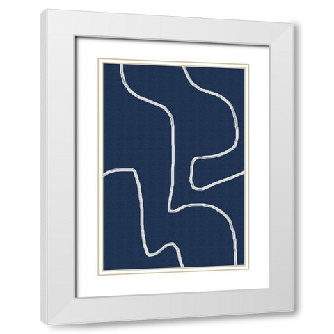 Wandering White Modern Wood Framed Art Print with Double Matting by Alpenglow Workshop