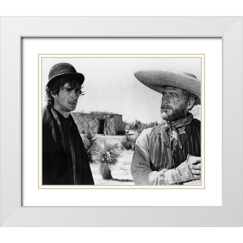 Anthony Perkins, Paul Newman, Judge Roy Bean, 1972 White Modern Wood Framed Art Print with Double Matting by Vintage Hollywood Archive