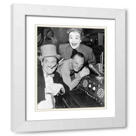 Batman Villains, The Penguin, The Riddler, The Joker, 1967 White Modern Wood Framed Art Print with Double Matting by Vintage Hollywood Archive