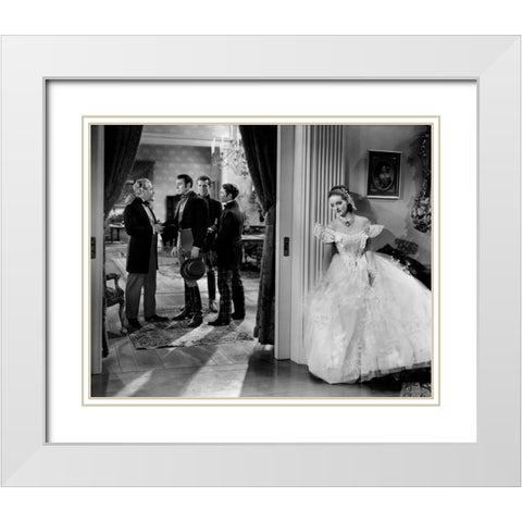 Bette Davis in the 1938 film Jezebel 2 White Modern Wood Framed Art Print with Double Matting by Vintage Hollywood Archive