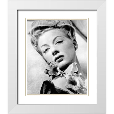 Betty Hutton White Modern Wood Framed Art Print with Double Matting by Vintage Hollywood Archive