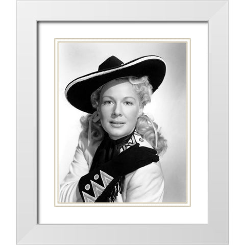 Betty Hutton, Annie Get Your Gun White Modern Wood Framed Art Print with Double Matting by Vintage Hollywood Archive