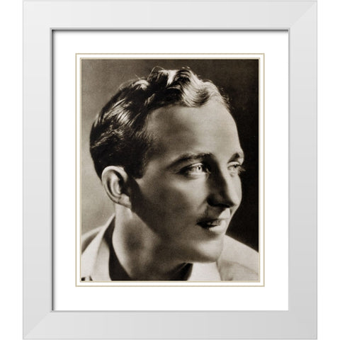 Bing Crosby 1932 White Modern Wood Framed Art Print with Double Matting by Vintage Hollywood Archive