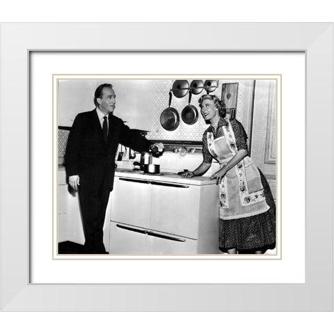 Bing Crosby, Joan Davis, I Married Joan, 1953 White Modern Wood Framed Art Print with Double Matting by Vintage Hollywood Archive