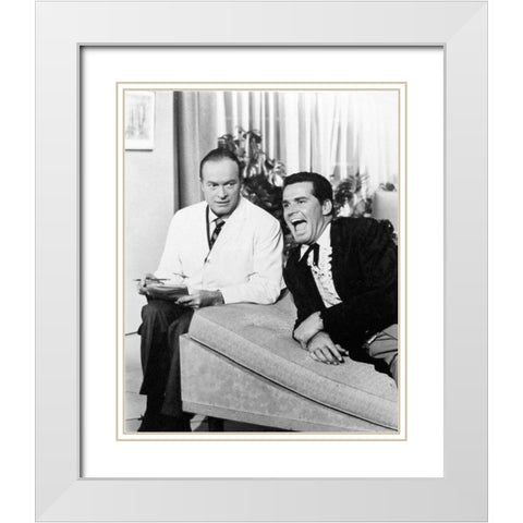 Bob Hope, James Garner, 1961 White Modern Wood Framed Art Print with Double Matting by Vintage Hollywood Archive