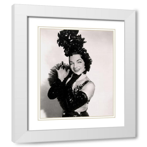Carmen Miranda, 1944 White Modern Wood Framed Art Print with Double Matting by Vintage Hollywood Archive
