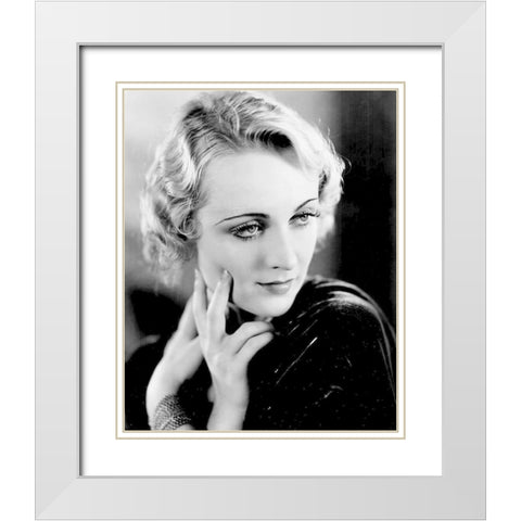 Carole Lombard White Modern Wood Framed Art Print with Double Matting by Vintage Hollywood Archive