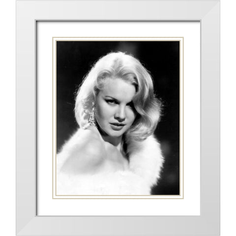 Carroll Baker White Modern Wood Framed Art Print with Double Matting by Vintage Hollywood Archive