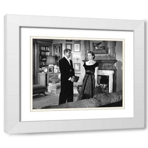 Cary Grant, Ingrid Bergman, Indiscreet, 1958 White Modern Wood Framed Art Print with Double Matting by Vintage Hollywood Archive