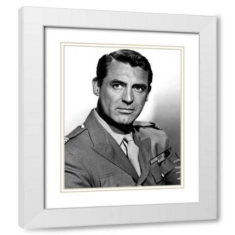 Cary Grant White Modern Wood Framed Art Print with Double Matting by Vintage Hollywood Archive
