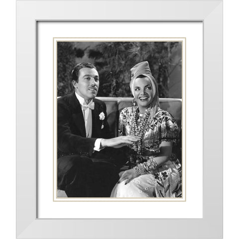 Cesar Romero, Carmen Miranda, Springtime in the Rockies, 1942 White Modern Wood Framed Art Print with Double Matting by Vintage Hollywood Archive