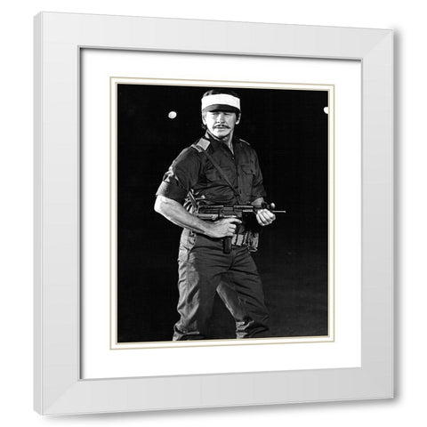 Charles Bronson, 1977 White Modern Wood Framed Art Print with Double Matting by Vintage Hollywood Archive