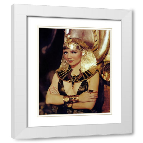 Claudette Colbert, Cleopatra, 1934 White Modern Wood Framed Art Print with Double Matting by Vintage Hollywood Archive