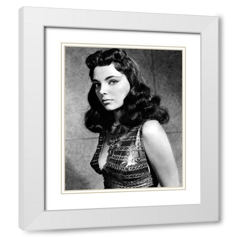 Joan Collins, Land of the Pharoahs White Modern Wood Framed Art Print with Double Matting by Vintage Hollywood Archive