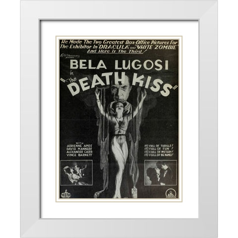 Death Kiss, The Film Daily White Modern Wood Framed Art Print with Double Matting by Vintage Hollywood Archive