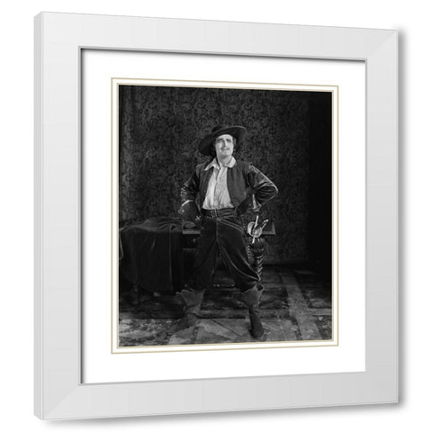 Douglas Fairbanks, The Iron Mask, 1929 White Modern Wood Framed Art Print with Double Matting by Vintage Hollywood Archive