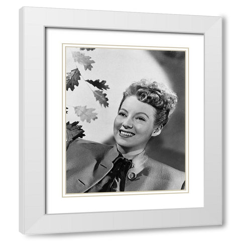Evelyn Keyes White Modern Wood Framed Art Print with Double Matting by Vintage Hollywood Archive