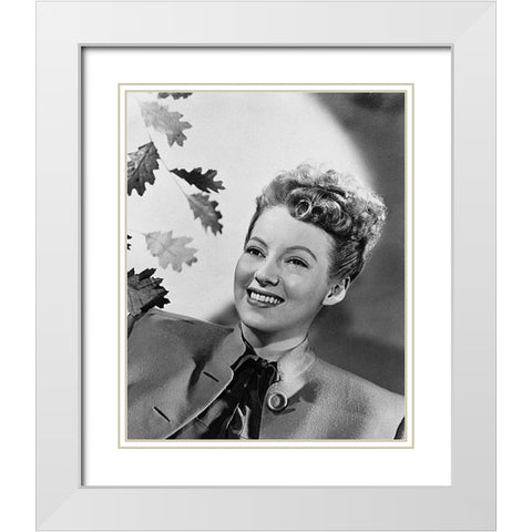 Evelyn Keyes White Modern Wood Framed Art Print with Double Matting by Vintage Hollywood Archive
