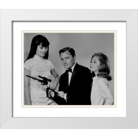 Grace Lee, Robert Vaughn, and May Heatherly, 1964 White Modern Wood Framed Art Print with Double Matting by Vintage Hollywood Archive