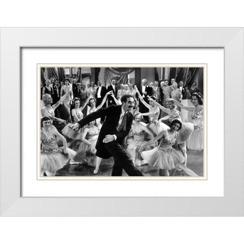 Groucho Marx, 1933 White Modern Wood Framed Art Print with Double Matting by Vintage Hollywood Archive