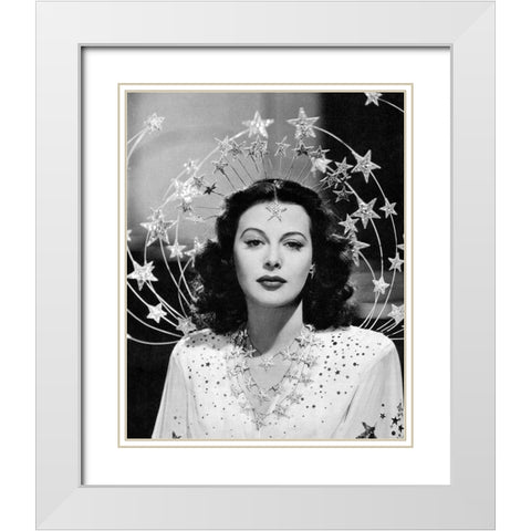 Hedy Lamarr, Ziegfeld Girl, 1941 White Modern Wood Framed Art Print with Double Matting by Vintage Hollywood Archive