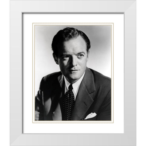 Van Heflin White Modern Wood Framed Art Print with Double Matting by Vintage Hollywood Archive