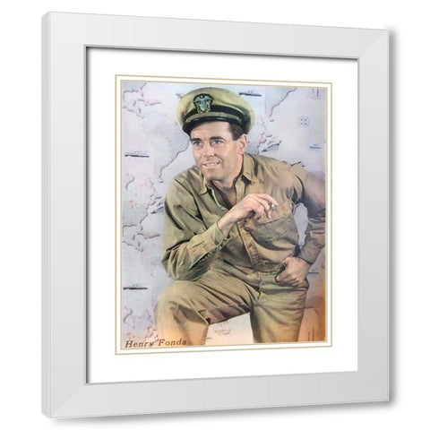 Henry Fonda as Mr. Roberts, 1948 White Modern Wood Framed Art Print with Double Matting by Vintage Hollywood Archive