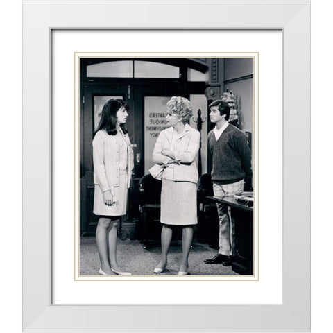 Lucie Arnaz, Lucille Ball and Desi Arnaz Jr., 1968 White Modern Wood Framed Art Print with Double Matting by Vintage Hollywood Archive