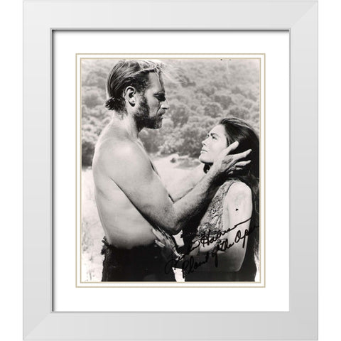 Heston and Harrison White Modern Wood Framed Art Print with Double Matting by Vintage Hollywood Archive