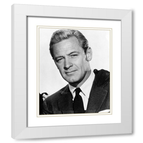 William Holden White Modern Wood Framed Art Print with Double Matting by Vintage Hollywood Archive
