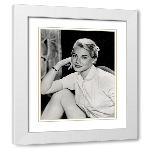 Hope Lange, 1958 White Modern Wood Framed Art Print with Double Matting by Vintage Hollywood Archive