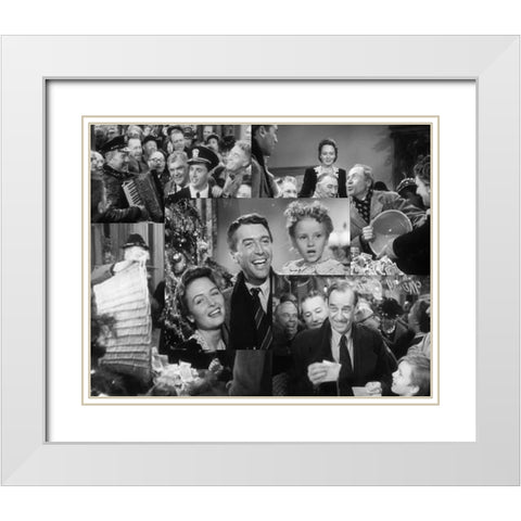 Its a Wonderful Life, 1946 II White Modern Wood Framed Art Print with Double Matting by Vintage Hollywood Archive