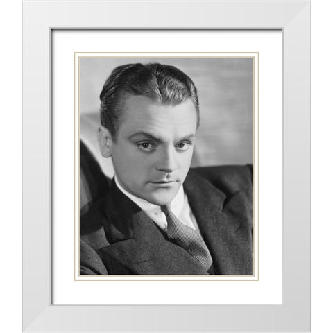 James Cagney White Modern Wood Framed Art Print with Double Matting by Vintage Hollywood Archive